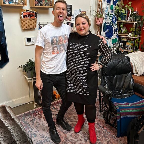 Pleione Sheer Black and White Striped Long Sleeve Blouse XL - Picture 6 of 6